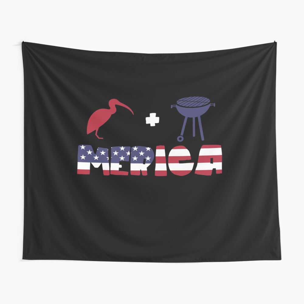 Curlew plus Barbeque Merica American Flag Tela decorativa