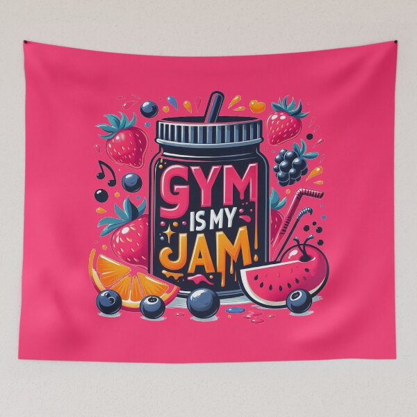 Item preview, gym is my jam healthy routine workout designed and sold by  Mudikeys.