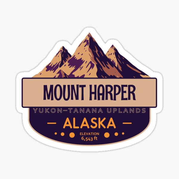 Item preview, Mount Harper, Yukon–Tanana uplands, Alaska, Mountain Badge designed and sold by Wanderful-roads.