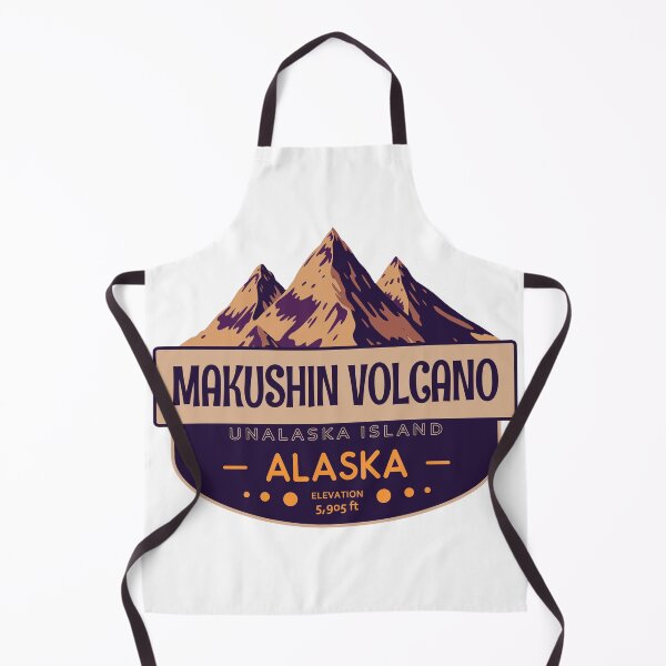 Item preview, Makushin Volcano, Unalaska Island, Alaska, Mountain Badge designed and sold by Wanderful-roads.
