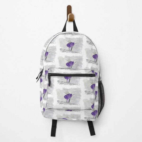 Item preview, First Sign of Spring: Purple Crocus Snow Purble Flower Bloom designed and sold by kkjustpaint.