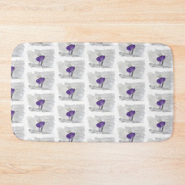 Item preview, First Sign of Spring: Purple Crocus Snow Purble Flower Bloom designed and sold by kkjustpaint.