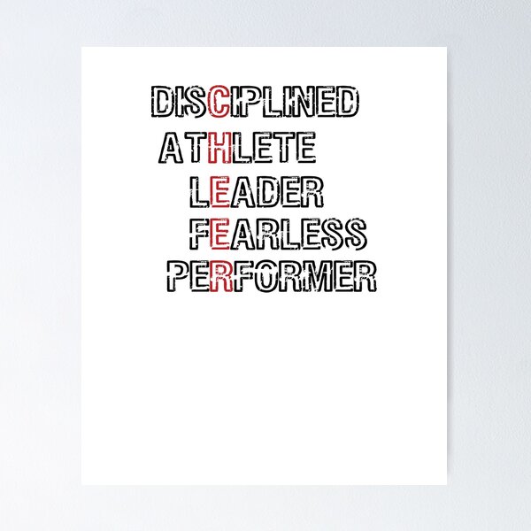 Item preview, Disciplined Athlete Leader Fearless Performer  designed and sold by TeeTimeGuys.