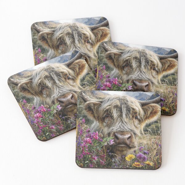 Item preview, Highland cow in the meadow designed and sold by thewandswant.
