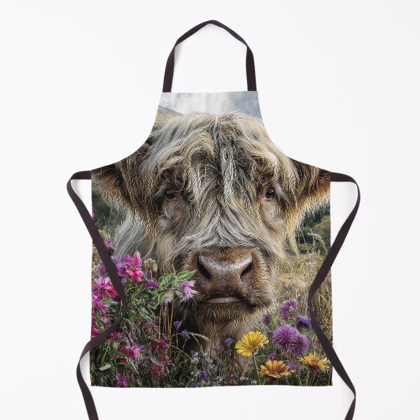 Item preview, Highland cow in the meadow designed and sold by thewandswant.