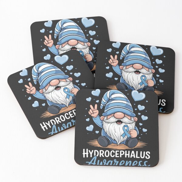 Item preview, Hydrocephalus Awareness Family Month Blue Ribbon Gnome  designed and sold by ConceptualVibes.
