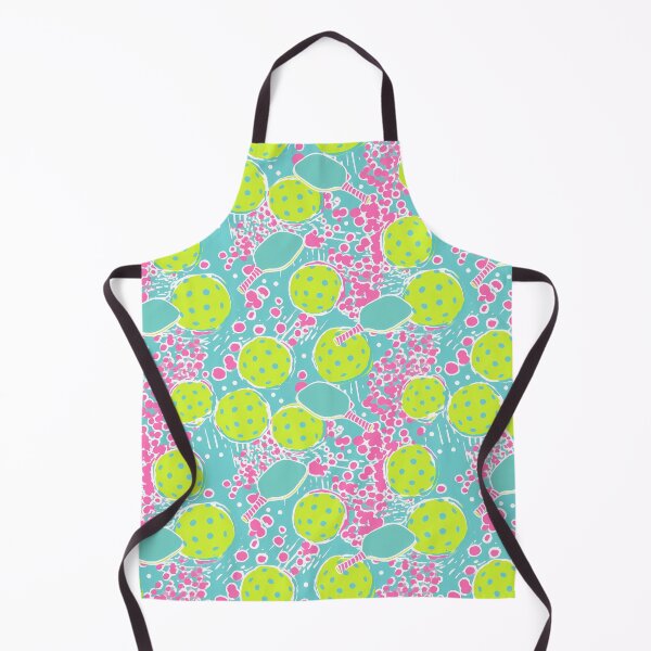 Item preview, Preppy lime and pink pickleball pattern designed and sold by EvieWoj.