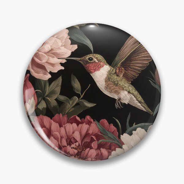 Item preview, Humming Bird Floral Peonies designed and sold by thewandswant.