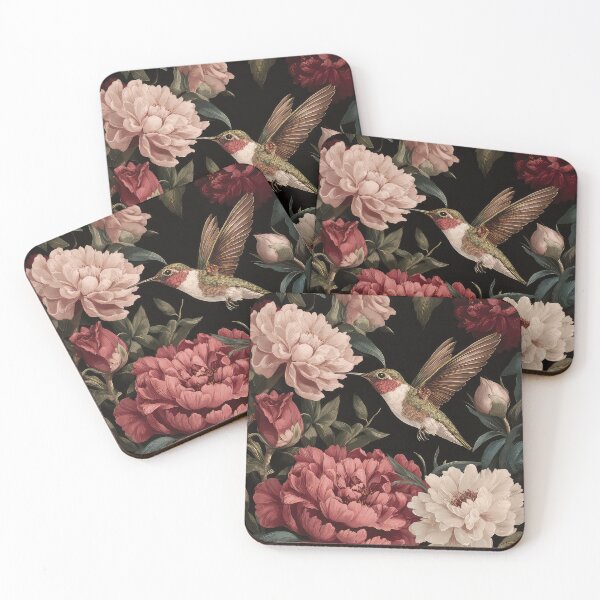 Item preview, Humming Bird Floral Peonies designed and sold by thewandswant.