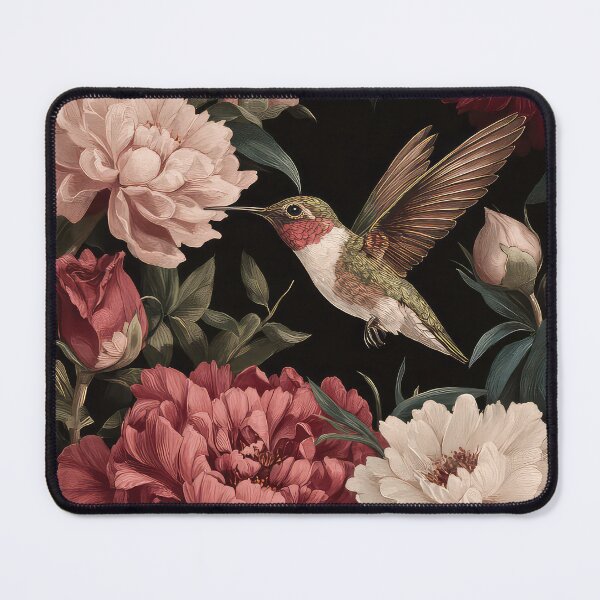 Item preview, Humming Bird Floral Peonies designed and sold by thewandswant.