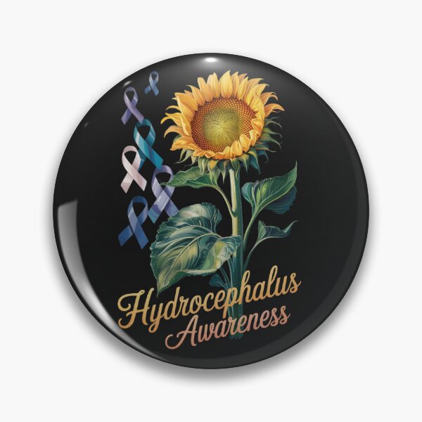 Item preview, Hydrocephalus Awareness Sunflower designed and sold by ConceptualVibes.
