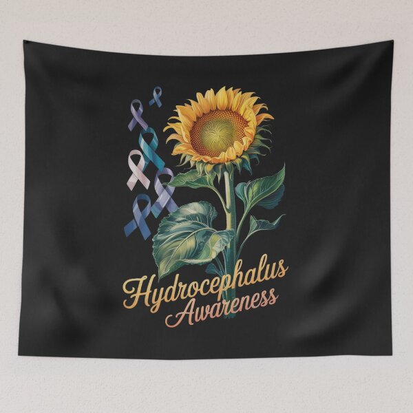 Item preview, Hydrocephalus Awareness Sunflower designed and sold by ConceptualVibes.