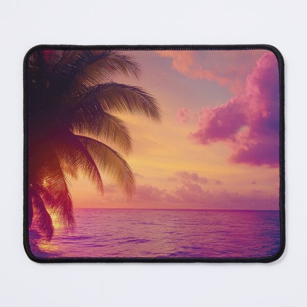 Item preview, Beautiful Tropical Beach Sunset with Palm tree designed and sold by ScorpioSunStudio.