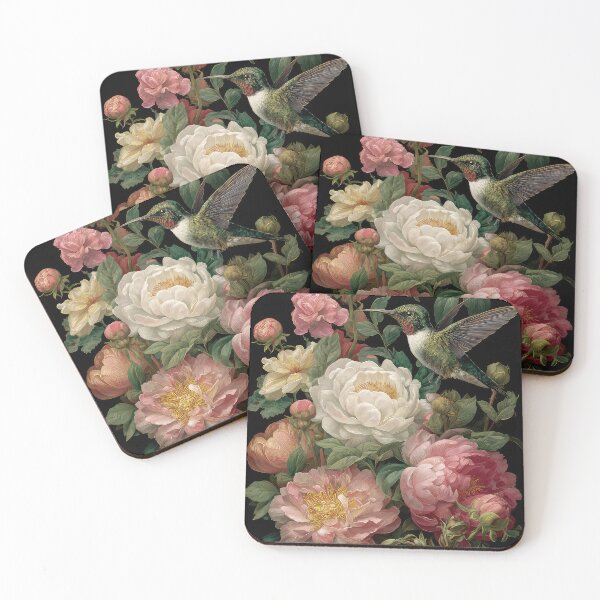 Item preview, Humming Bird Floral Peonies designed and sold by thewandswant.