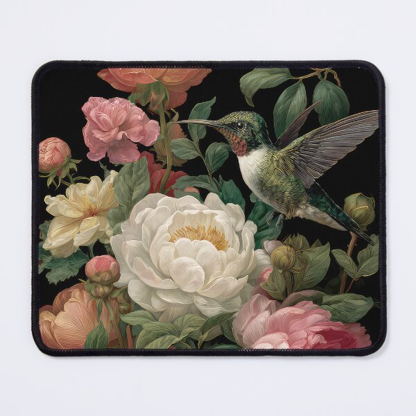 Item preview, Humming Bird Floral Peonies designed and sold by thewandswant.