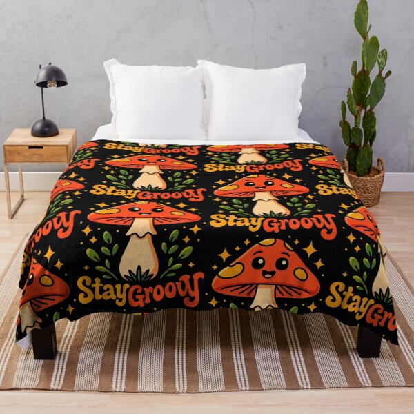 Item preview, Stay Groovy Mushroom T-Shirt – Cute Retro Psychedelic Fungi Art designed and sold by graphicnew.