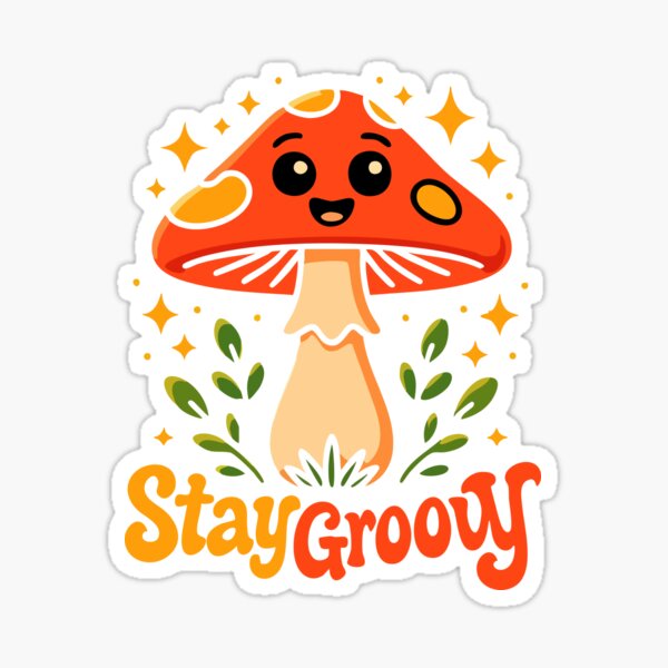 Item preview, Stay Groovy Mushroom T-Shirt – Cute Retro Psychedelic Fungi Art designed and sold by graphicnew.