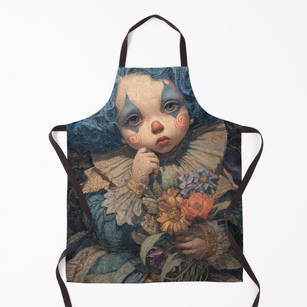 Item preview, Retro baby clown blue hair designed and sold by thewandswant.