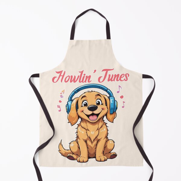 Item preview, Howlin’ Tunes – Musical Dog Headphones Pun Design designed and sold by Dantin.
