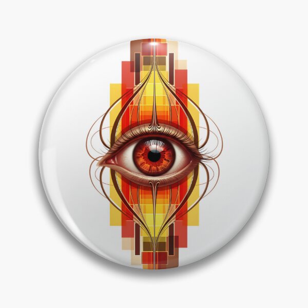 Item preview, Surreal Eye with Geometric Flames designed and sold by AFernandesDSG.
