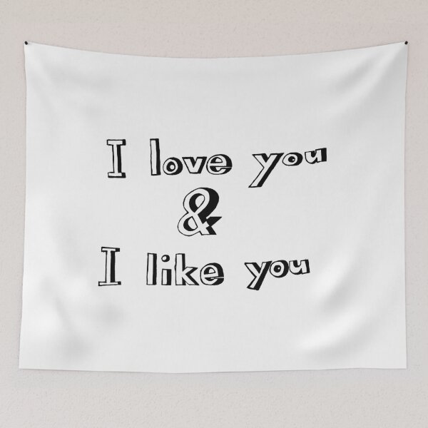 Item preview, Parks and Recreation quote, hand-drawn, I love you and I like you designed and sold by maria71747.