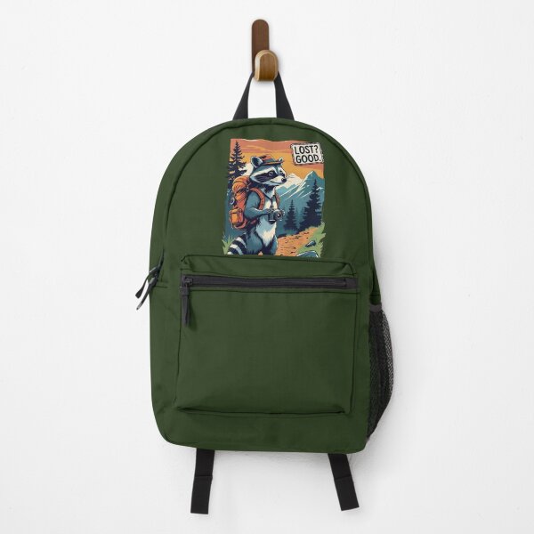 Item preview, Lost? Good! Funny Hiking Raccoon with Camera – Wilderness Adventure Design designed and sold by SnoyTextil.