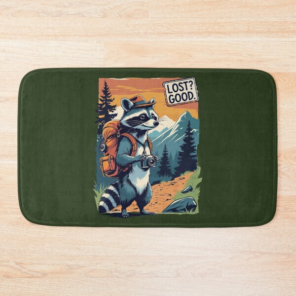 Item preview, Lost? Good! Funny Hiking Raccoon with Camera – Wilderness Adventure Design designed and sold by SnoyTextil.