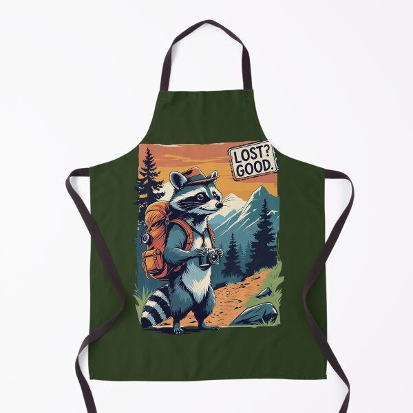 Item preview, Lost? Good! Funny Hiking Raccoon with Camera – Wilderness Adventure Design designed and sold by SnoyTextil.