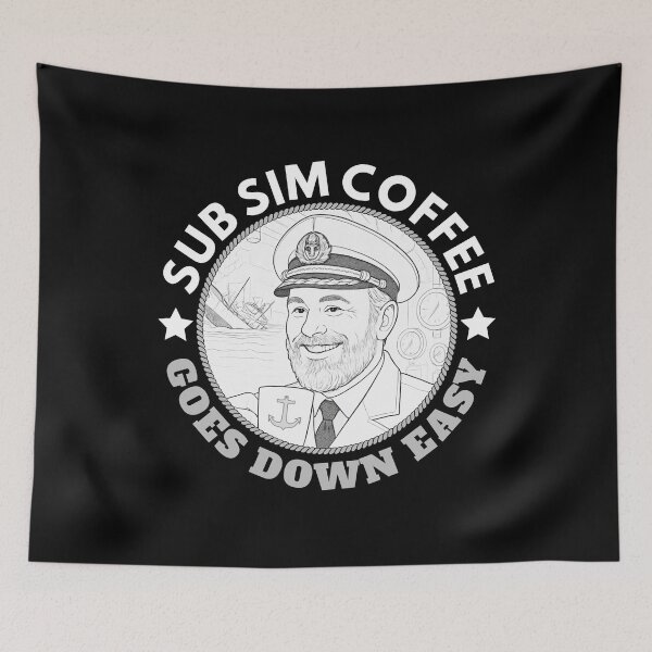 Item preview, SUBMARINE VIDEOGAME CAPTAIN COFFEE DRINKER designed and sold by Madjack Tees Kiwi SuperStore.