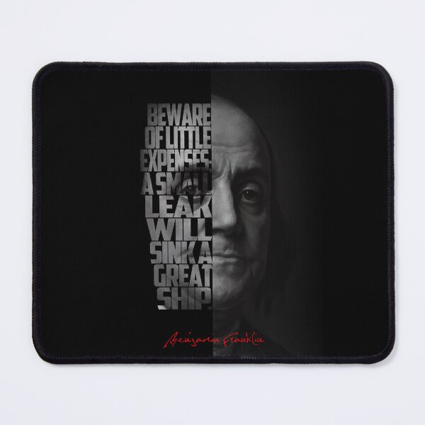 Item preview, Benjamin Franklin Portrait – Monochrome Inspirational Artwork designed and sold by Enea Kelo.
