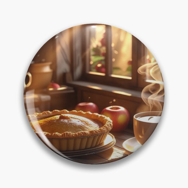 Item preview, Rustic Kitchen Wall Art – Apple Pie and Tea Poster for Cozy Home Decor designed and sold by LunariaBloom.