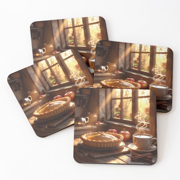 Item preview, Rustic Kitchen Wall Art – Apple Pie and Tea Poster for Cozy Home Decor designed and sold by LunariaBloom.