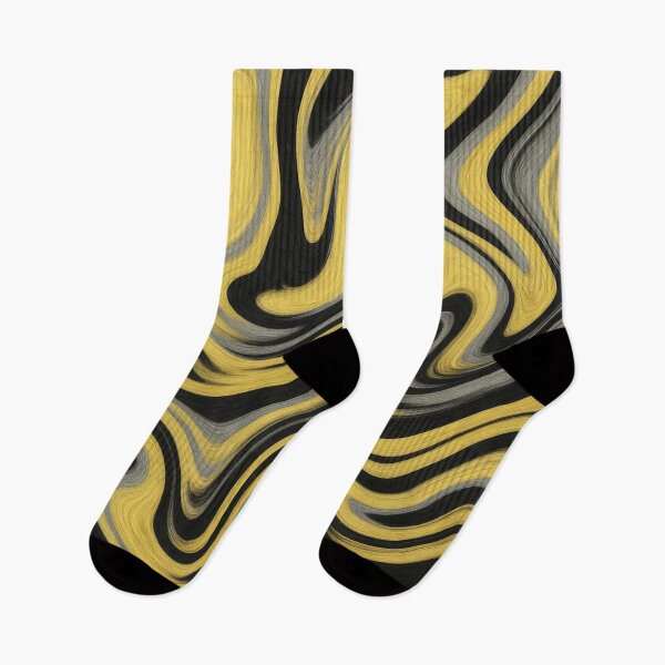 Item preview,   Fluid Marble Swirls, yellow, black, silver designed and sold by Itzjustlife.