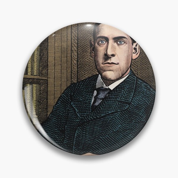 Item preview, H.P Lovecraft vintage etching style portrait art designed and sold by Vintage Designs +.