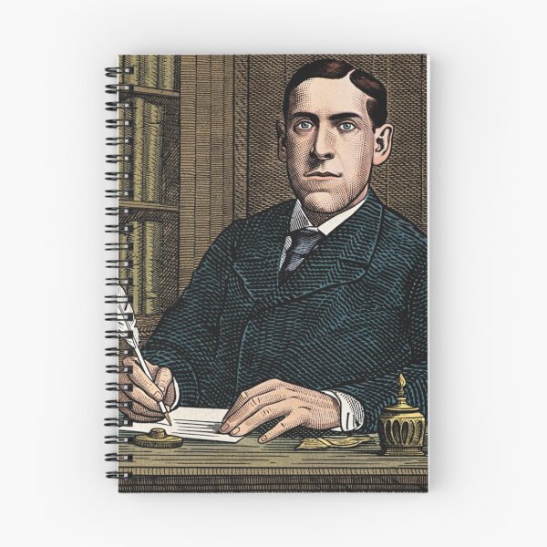 Item preview, H.P Lovecraft vintage etching style portrait art designed and sold by Vintage Designs +.