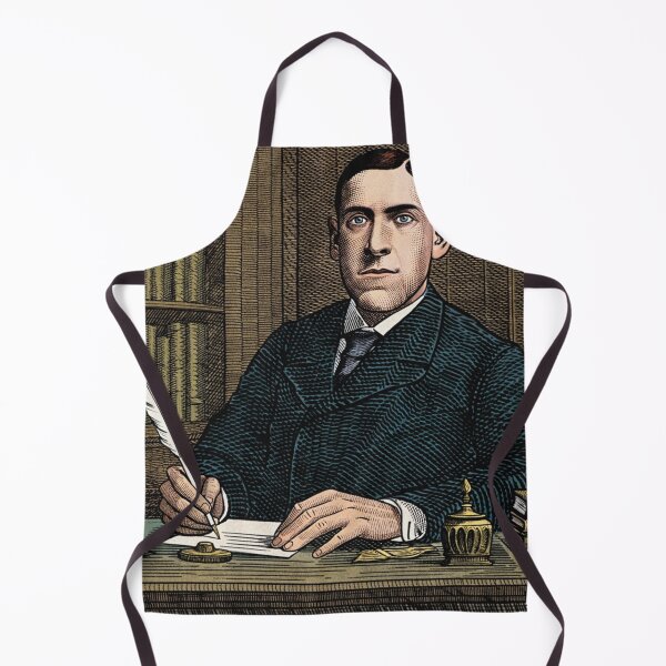 Item preview, H.P Lovecraft vintage etching style portrait art designed and sold by Vintage Designs +.