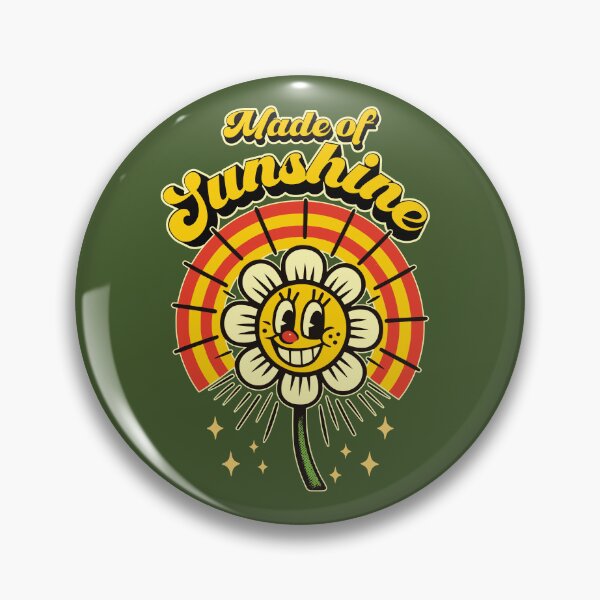 Item preview, Retro Smiling Flower in Sunshine designed and sold by TheJollyDoodle.