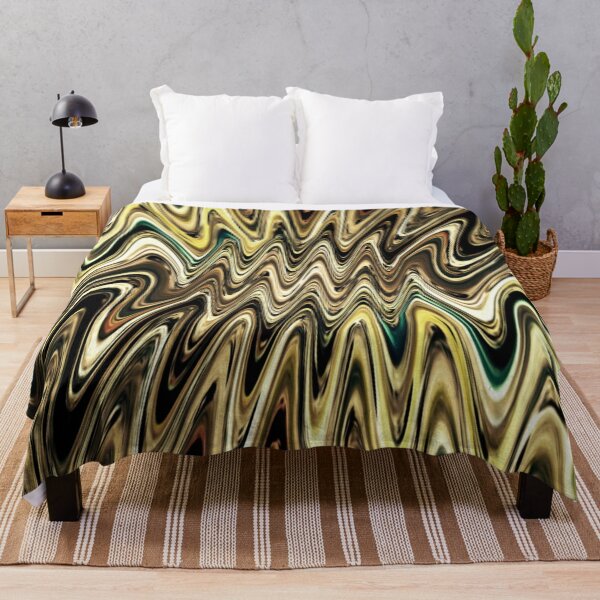 Item preview, Glittery Golden Fractal Waves 6 designed and sold by SXW Designs.