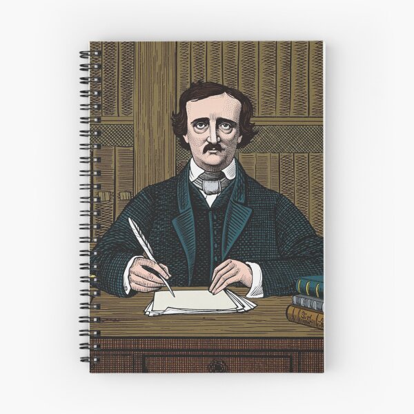 Item preview, Edgar Allan Poe vintage etching style portrait art designed and sold by Vintage Designs +.