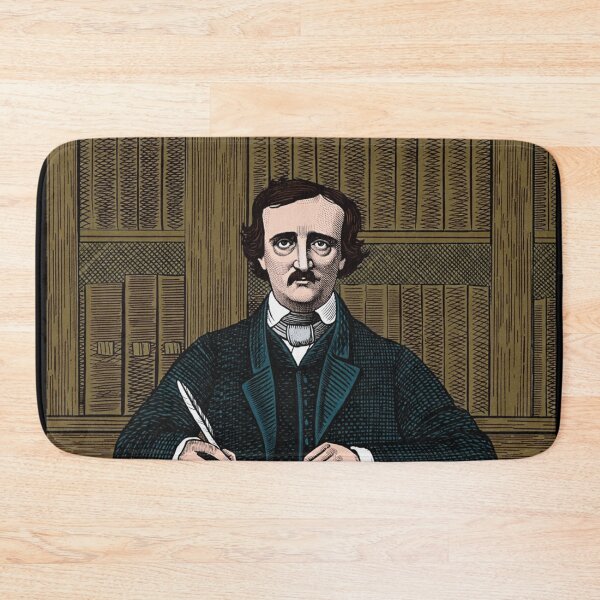 Item preview, Edgar Allan Poe vintage etching style portrait art designed and sold by Vintage Designs +.
