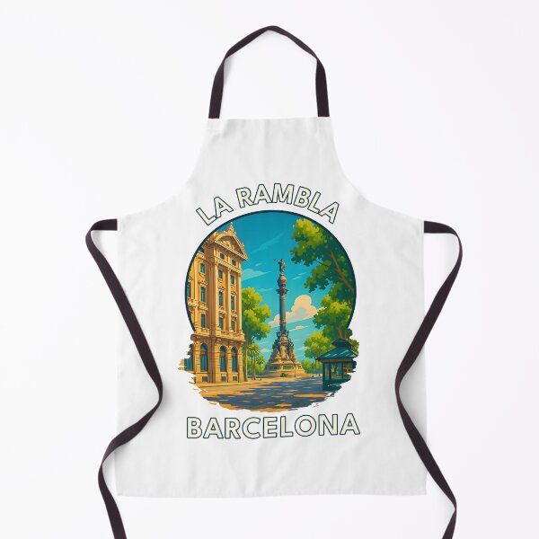 Item preview, La Rambla Barcelona – Summer Street Scene & Mediterranean Architecture designed and sold by inkNext.