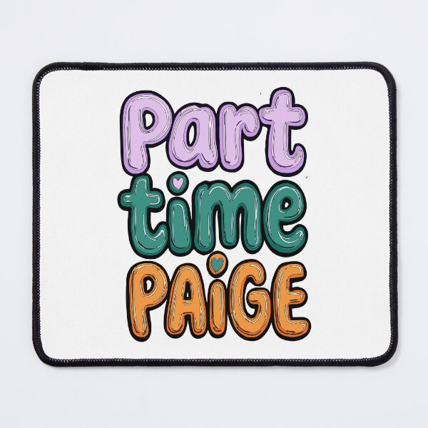 Item preview, Part-time Paige – Fun Colorful Bubble Letters with Heart – Custom Name Gift designed and sold by DashBliss.