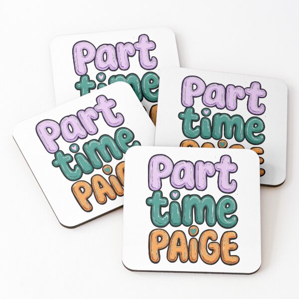Item preview, Part-time Paige – Fun Colorful Bubble Letters with Heart – Custom Name Gift designed and sold by DashBliss.
