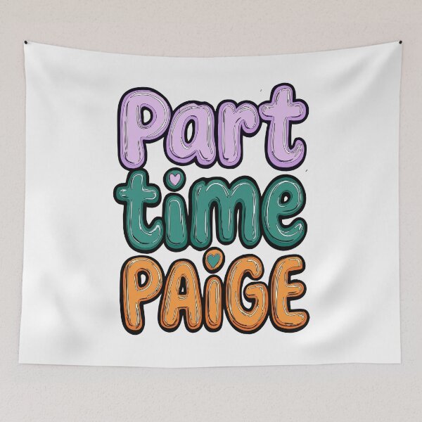 Item preview, Part-time Paige – Fun Colorful Bubble Letters with Heart – Custom Name Gift designed and sold by DashBliss.