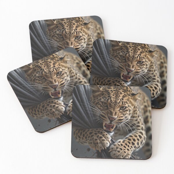 Item preview, Leopard Power – Fierce Big Cat in Action designed and sold by ArtiQreate.