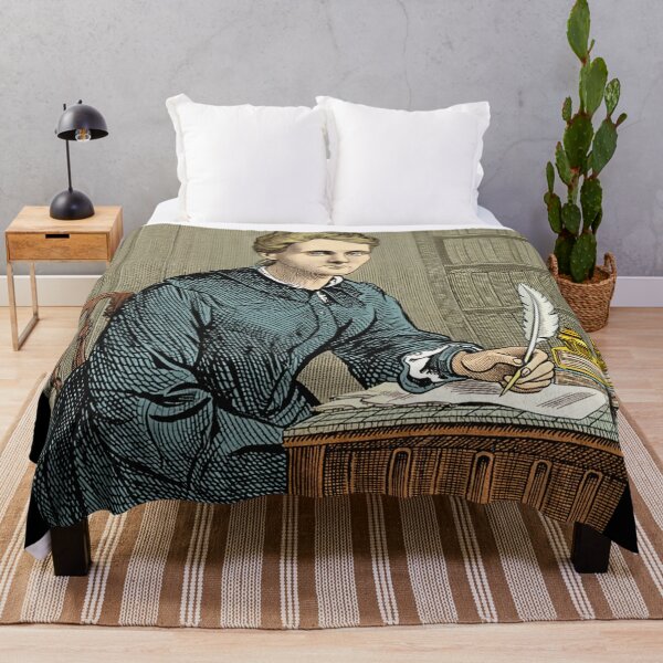 Item preview, Marie Curie vintage etching style portrait art designed and sold by Vintage Designs +.