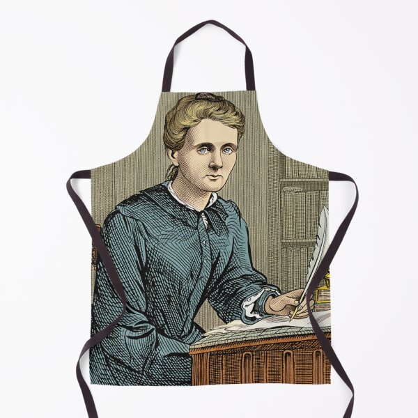 Item preview, Marie Curie vintage etching style portrait art designed and sold by Vintage Designs +.