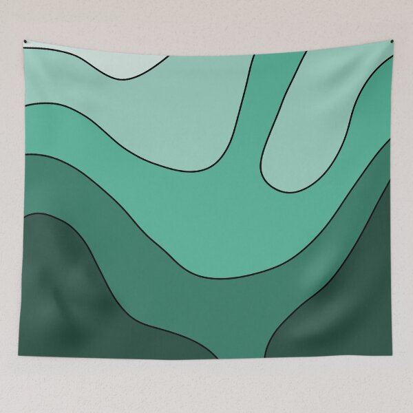 Item preview, Aesthetic green wave design  designed and sold by TAbstractDesign.