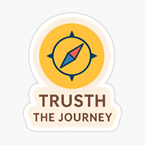 Item preview, Trust the Journey - Spiritual Compass Sticker designed and sold by RobinDoodles.