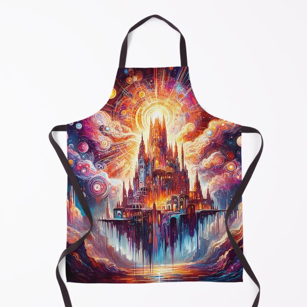 Item preview, Aurora Citadel | Cosmic Castle Wall Art designed and sold by Stoneflower-Art.